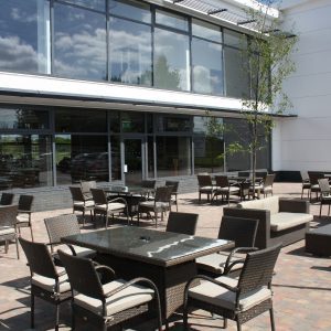 Lexden Wood outside seating area