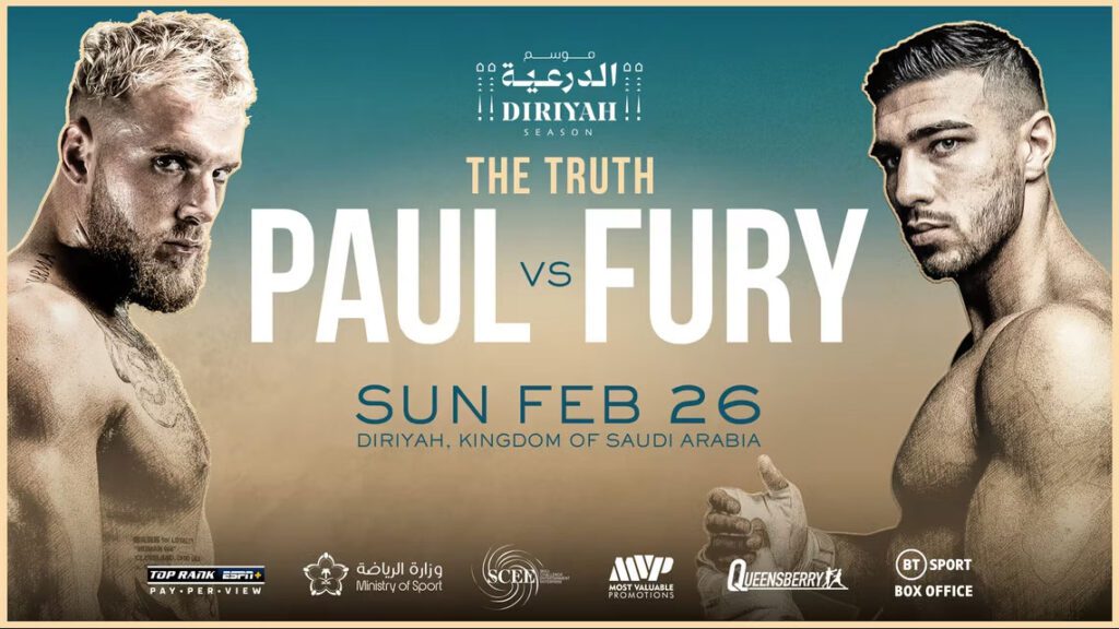 Paul v Fury poster for fight